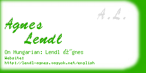 agnes lendl business card